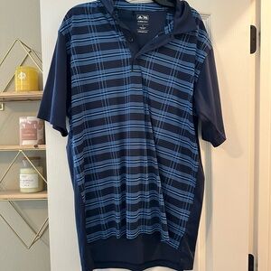 adidas Navy and Light Blue Polo Shirt